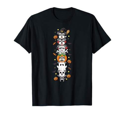 Miniatur Schnauzer Hexe Vampir Geist Halloween Kinder Herren T-Shirt Miniatur Schnauzer Hexe Vampir Geist Halloween Kinder Herren T-Shirt von Miniature Schnauzer Lover Halloween Skeleton Mummy