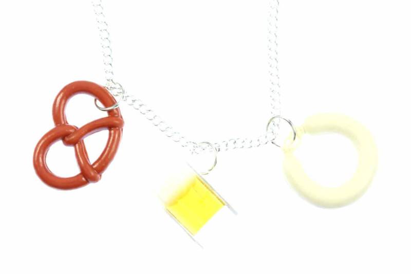 3Er Oktoberfest Kette Brezel Weißwurst Bierglas Bayern Wiesn Miniblings 45cm von Miniblings