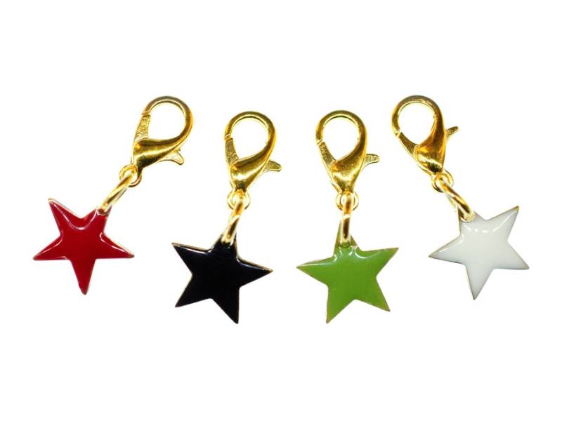 4X Stern Charm Set Miniblings Anhänger Bettelanhänger Sternchen Emailliert Xmas 4X Stern Charm Set Miniblings Anhänger Bettelanhänger Sternchen Emailliert Xmas von Miniblings