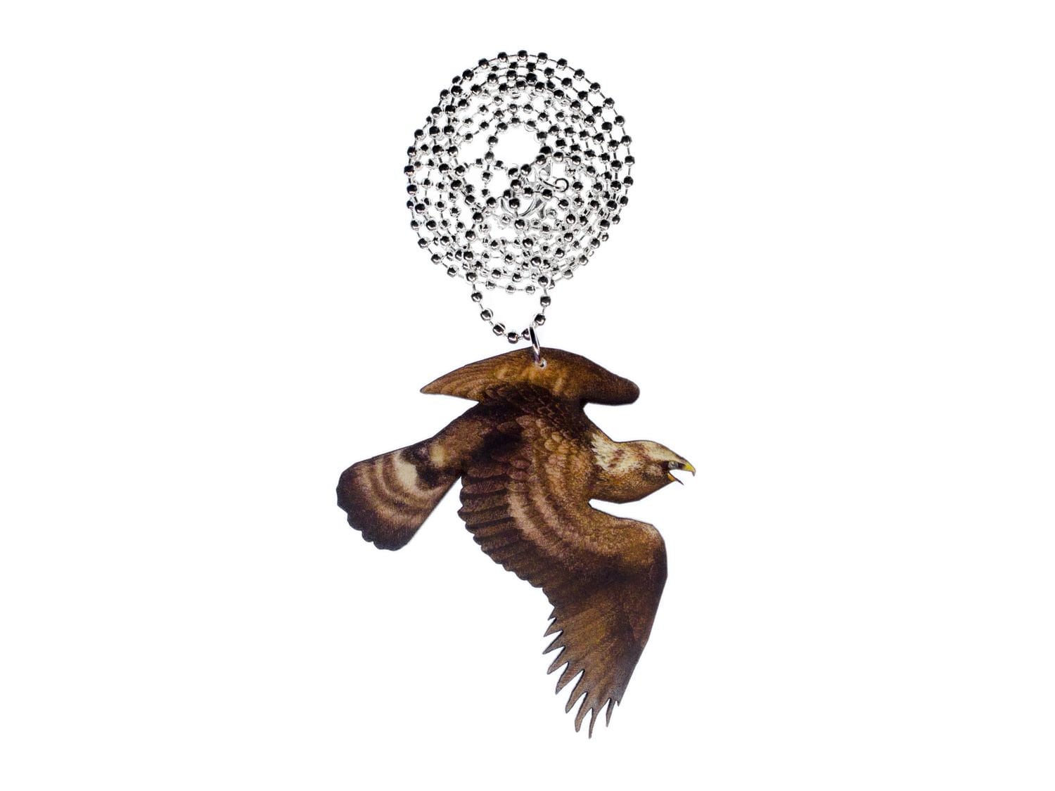 Adler Falke Kette Halskette Miniblings 80cm Holz Bedruckt Tier Vogel Greif von Miniblings