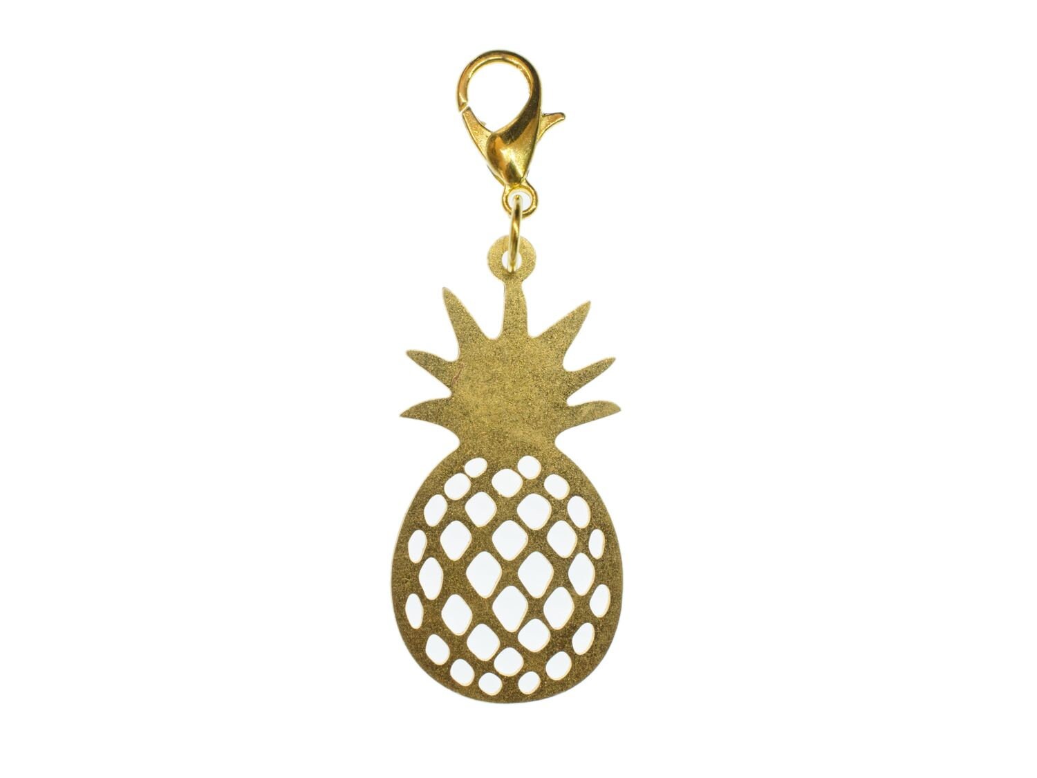 Ananas Charm Anhänger Bettelanhänger Miniblings Obst Früchte Frucht Sommer Gold von Miniblings