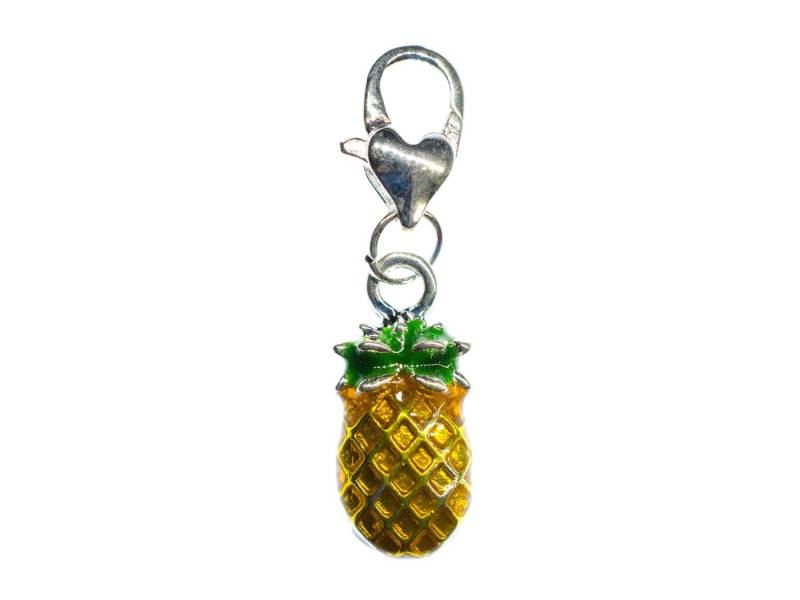 Ananas Charm Anhänger Bettelhänger Miniblings Obst Frucht Früchte Emailliert von Miniblings