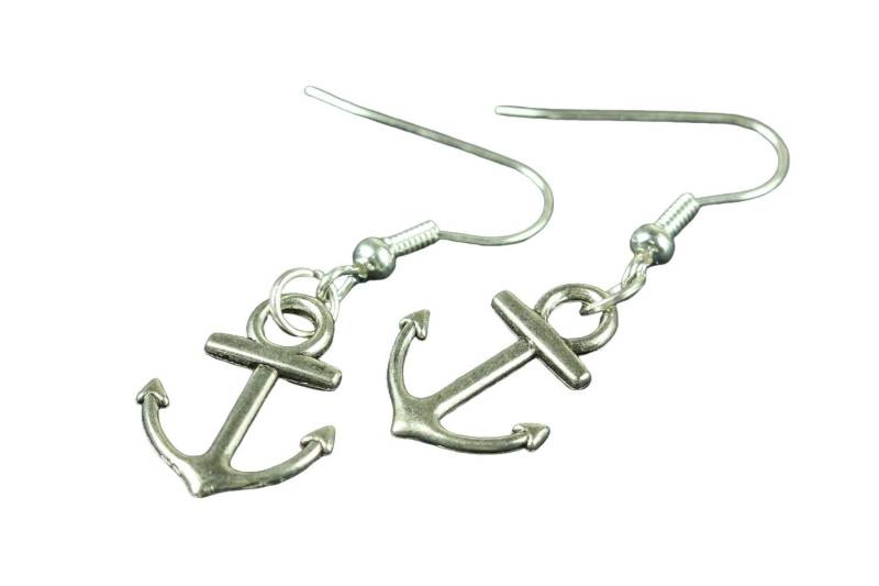 Anker Ohrringe Miniblings Ohrhänger Schiff Boot Kapitän Silber 2cm Schlicht von Miniblings