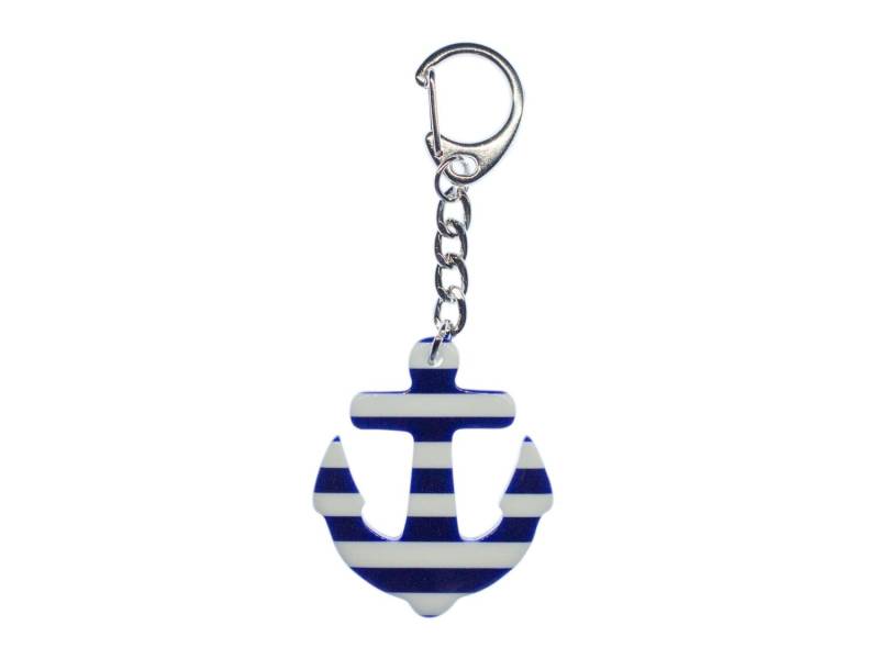Anker Schlüsselanhänger Miniblings Anhänger Kapitän Schiff Boot Maritim Streifen von Miniblings