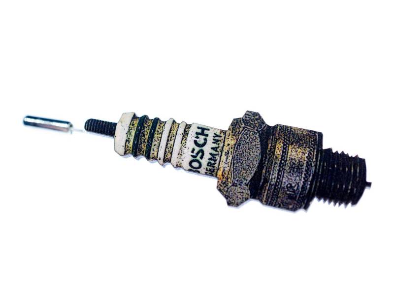 Anstecknadel Krawattennadel Autozündung Pin Brosche Miniblings Holz Auto Mechanik Zündkerze L von Miniblings