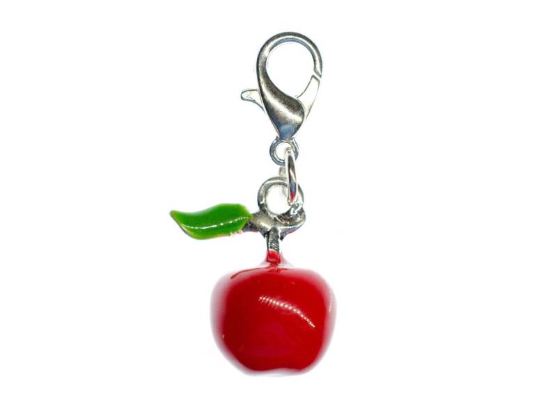 Apfel Äpfel Obst Charm Zipper Pull Anhänger Bettelanhänger Miniblings 3D Rot von Miniblings