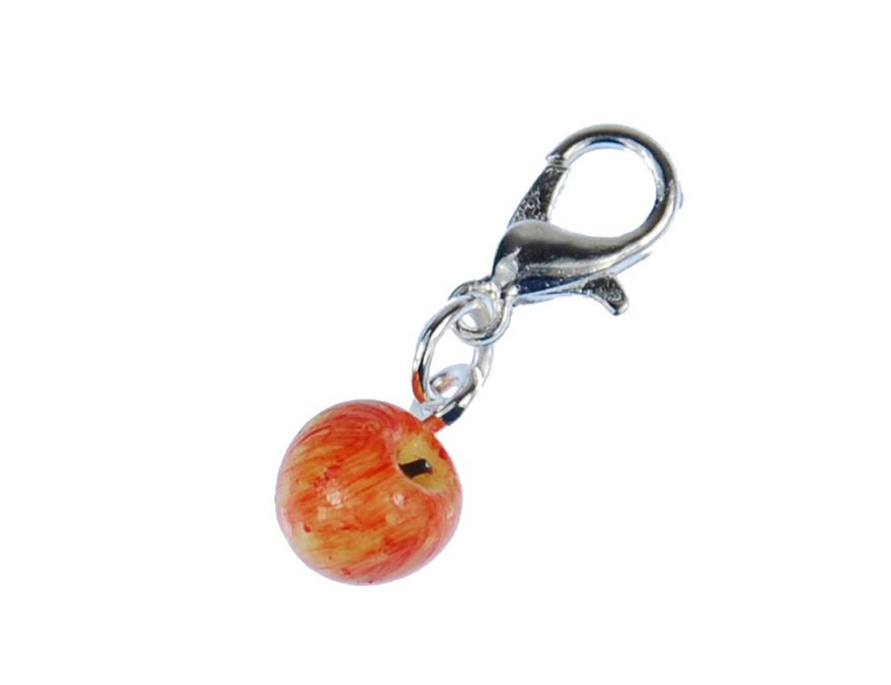 Apfel Charm Zipper Pull Anhänger Bettelanhänger Miniblings Kawaii Frucht 3D Mini von Miniblings