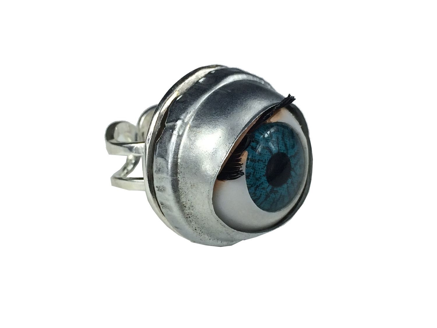 Auge Ring Augen Miniblings Fingerring Halloween Grusel Organ Frankenstein Puppe von Miniblings