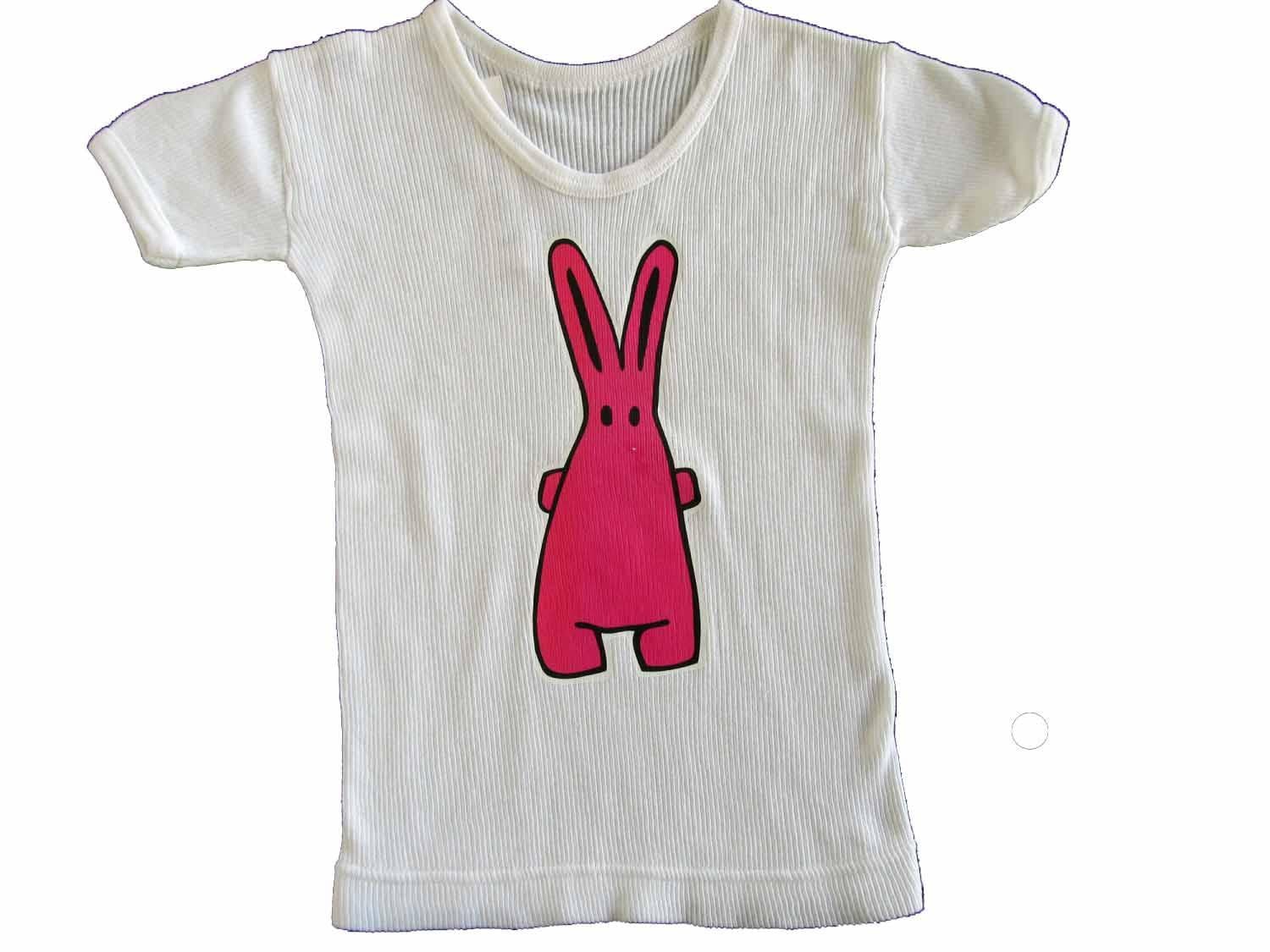 Baby Tshirt Rippshirt Feinripp Kalle Fux Handarbeit Kurzarm Shirt Hase 74 von Miniblings