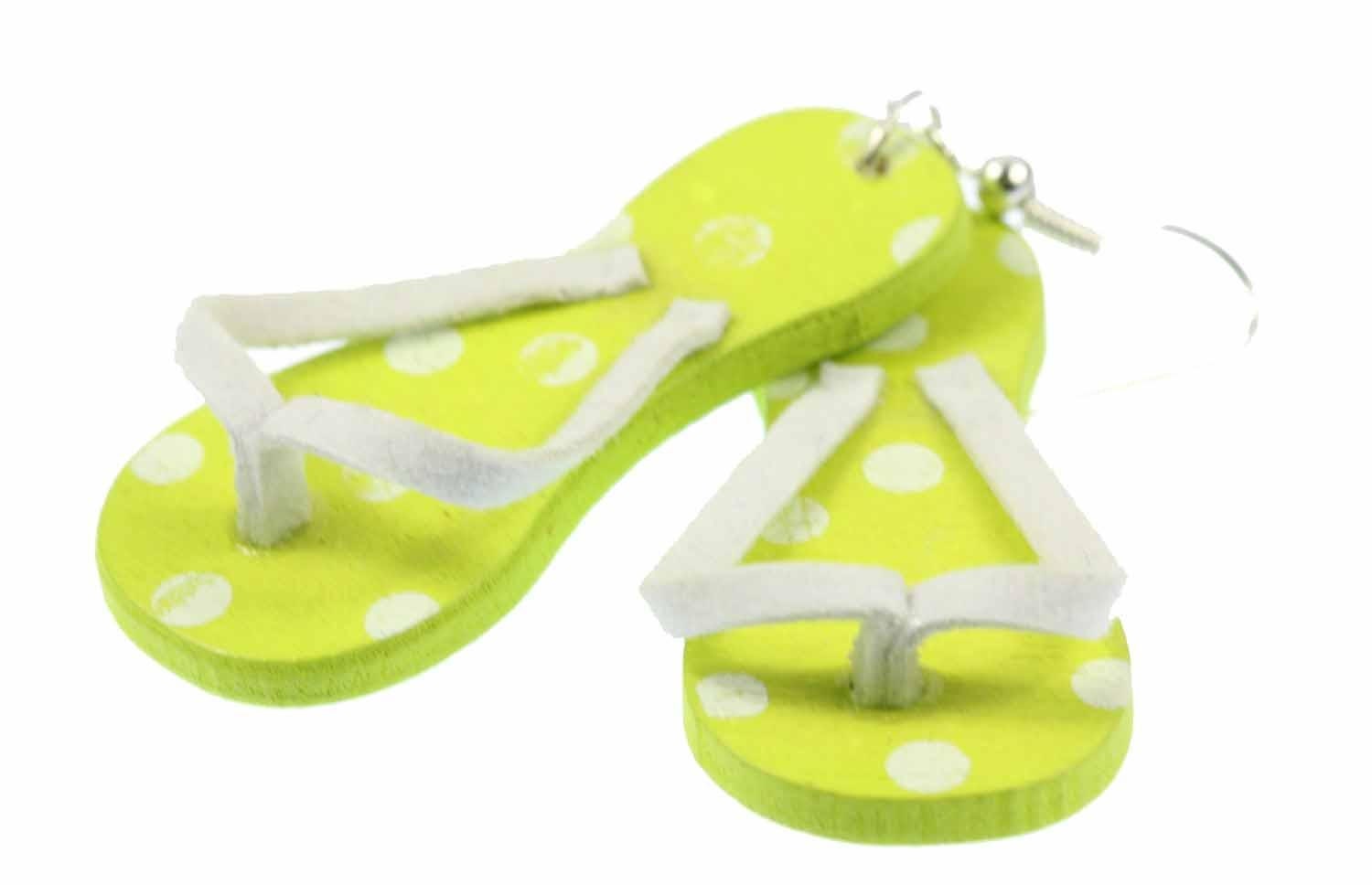 Badelatschen Ohrringe Zehentrenner Badeschuhe Miniblings Ferien Sandalen Grün von Miniblings