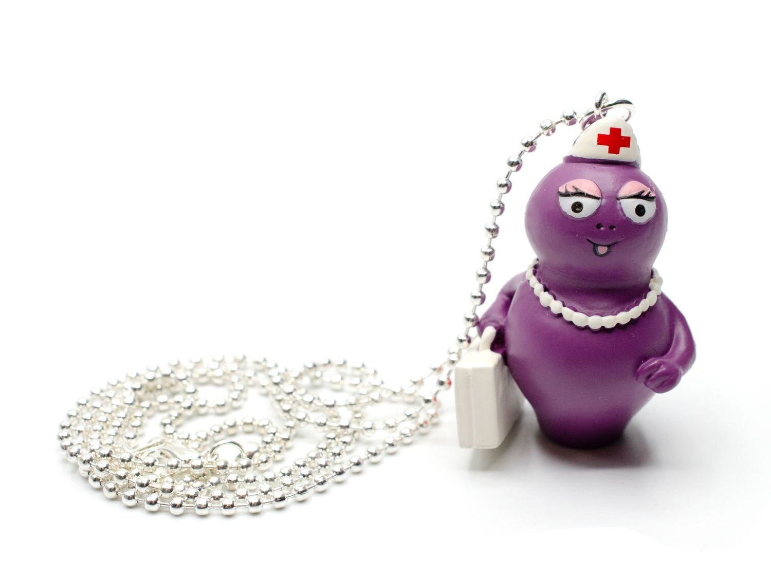 Barbapapa Kind Kette Halskette Miniblings 80cm Barbabella Ärztin Krankenschwester von Miniblings