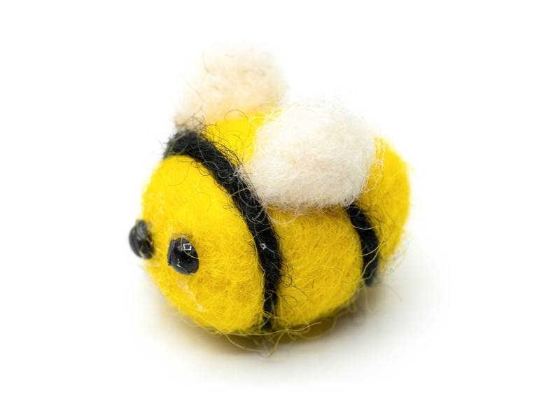 Biene Filz Brosche Miniblings Anstecknadel Pin Gefiltzt Handarbeit Wespe Hummel von Miniblings