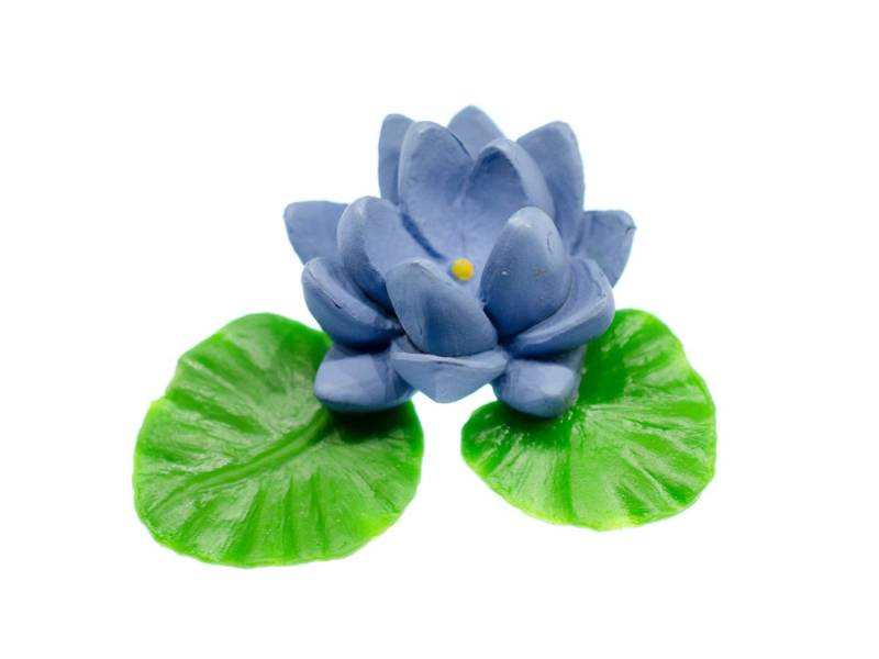 Blaue Seerose Brosche Miniblings Blau Blume Blumen Anstecknadel Frühling Gummi von Miniblings