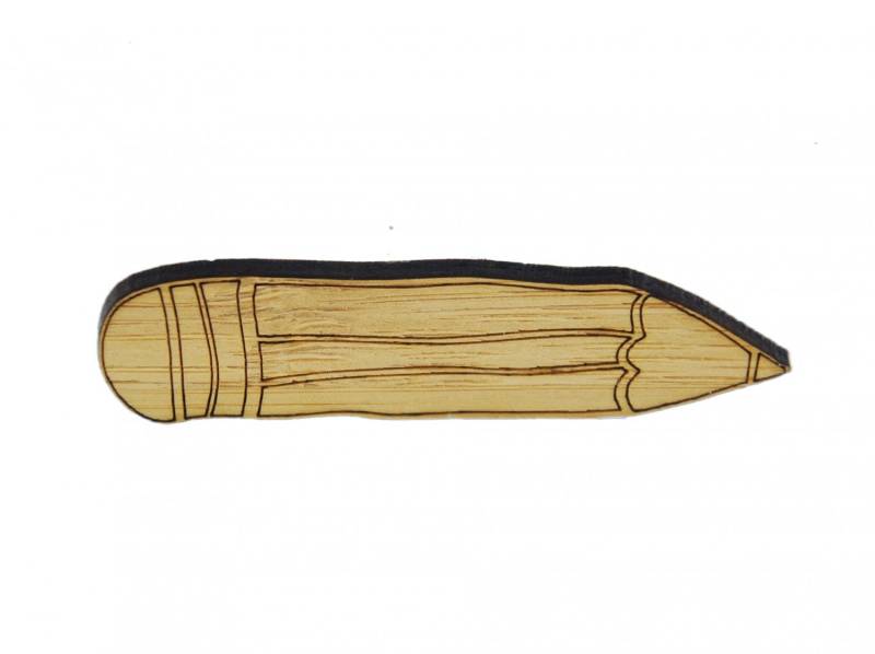 Bleistift Holz Brosche Anstecknadel Stift Karikatur Wood von Miniblings
