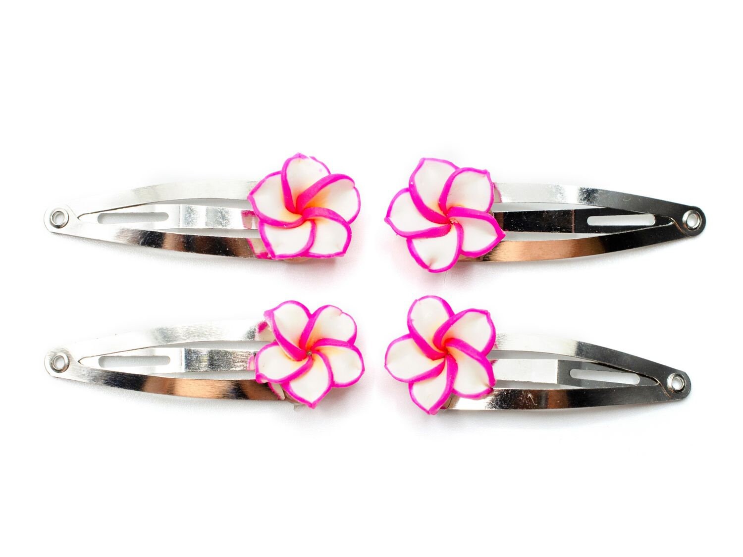 Blume Frangipani Plumeria 4Er Set Haarspangen Spange Haar Miniblings Sommer von Miniblings