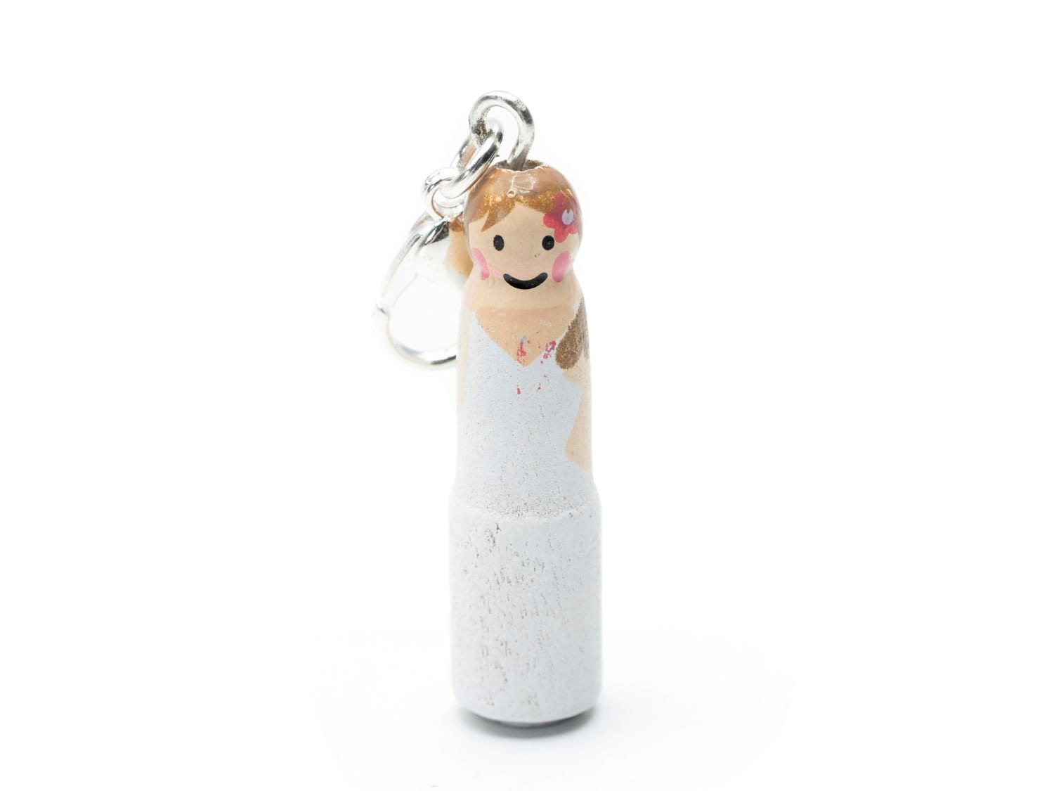 Braut Glückspüppchen Charm Miniblings Anhänger Hochzeit Ehe Glück Giveaway von Miniblings