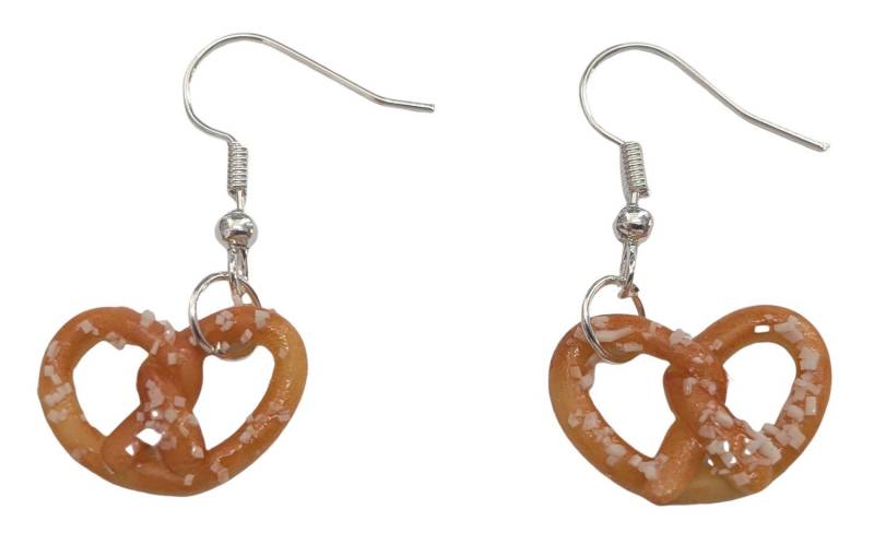 Brezel Ohrringe Salzbrezel Miniblings Hänger Wiesn Brezn Oktoberfest Salz von Miniblings