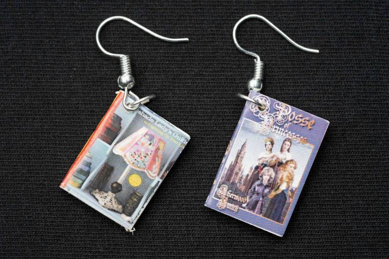 Buch Bücher Ohrringe Miniblings Hänger Hefte Leseratte Autoin Schriftstellerin Mix von Miniblings