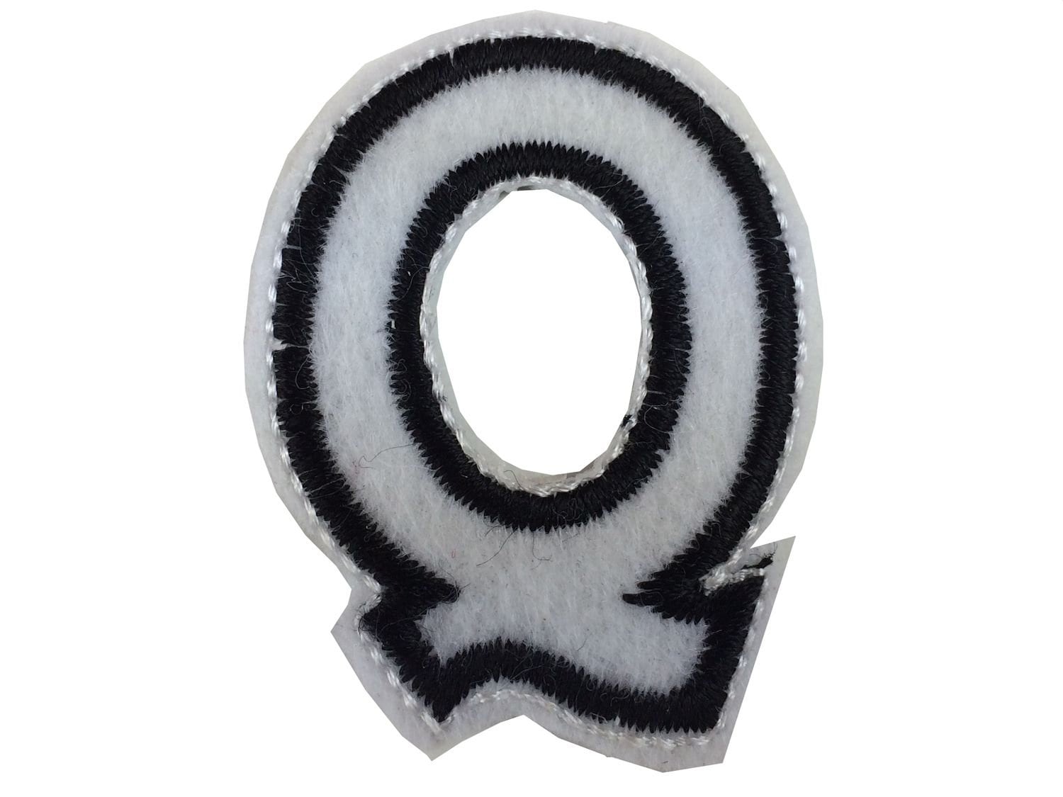 Buchstaben Initialen Alphabet Abc Bügelbild Patch Miniblings 4, 5cm Buchstabe Q von Miniblings