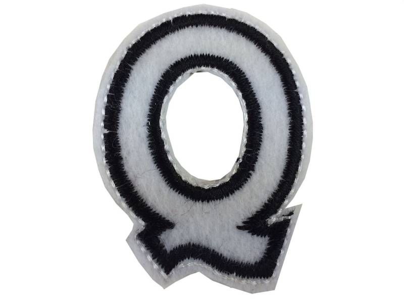 Buchstaben Initialen Alphabet Abc Bügelbild Patch Miniblings 4, 5cm Buchstabe Q von Miniblings