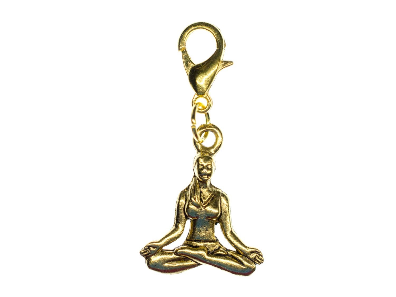 Buddha Yoga Lotussitz Charm Bettelarmband Miniblings Buddhismus Meditation Gold von Miniblings