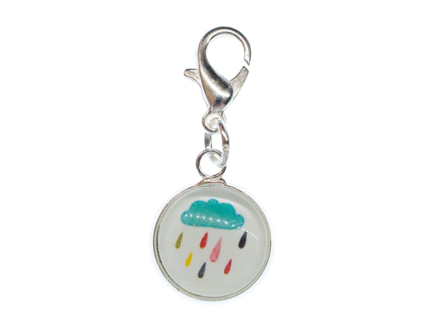 Bunte Regenwolke Charm Anhänger Bettelarmband Miniblings Wolke Himmel Regen von Miniblings