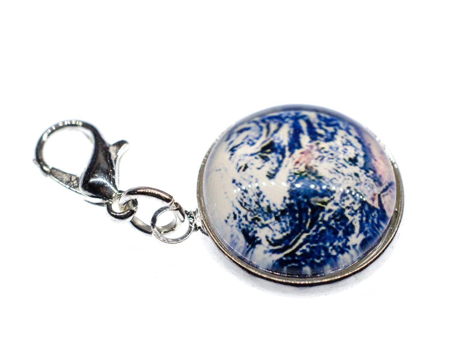 Cabochon Charm Globus Satellitenbild Welt Miniblings Anhänger Armband All Blau von Miniblings