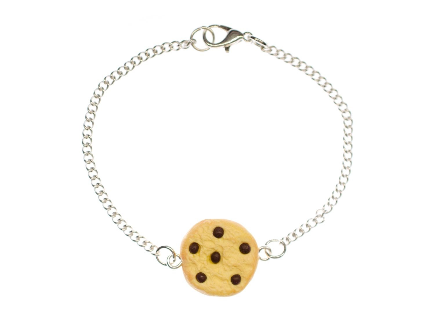 Cookie Armband Miniblings Keks Schokostückchen Schokolade Chocolate Chips 19cm von Miniblings