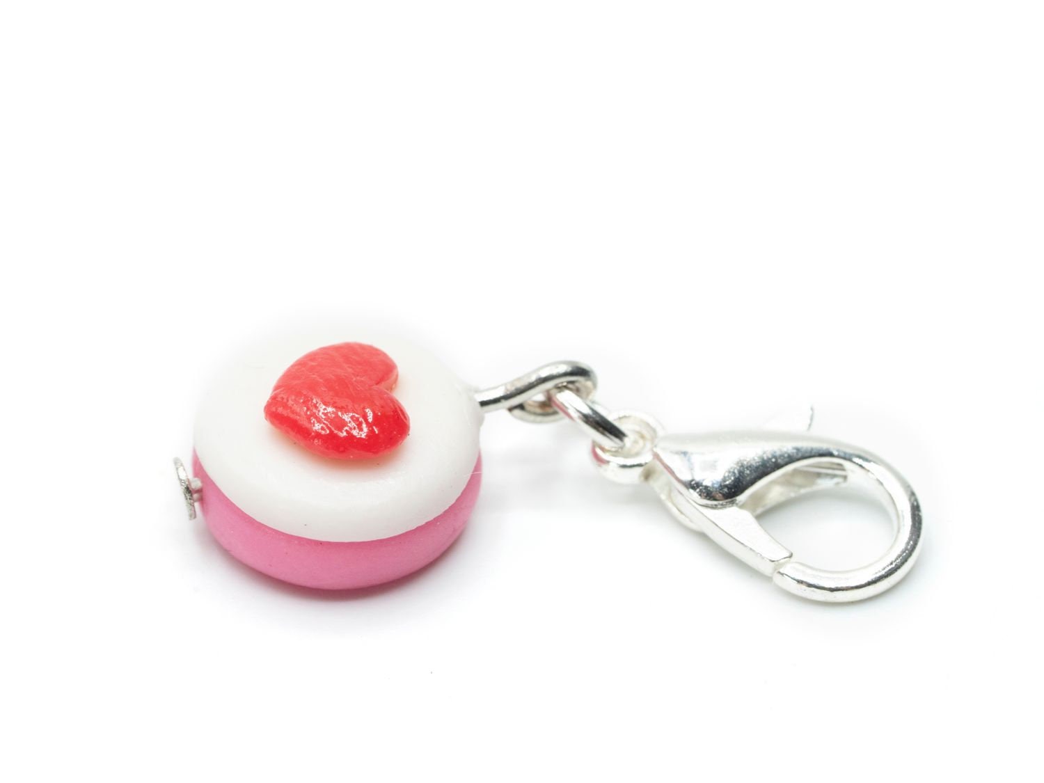 Cupcake Mini Törtchen Charm Anhänger Miniblings Torte Herz Rosa von Miniblings