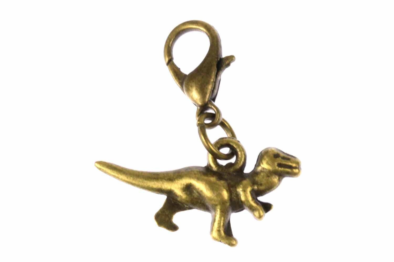 Dino Charm Anhänger Tyrannosaurus Rex Miniblings Charms Dinosaurier T-Rex Bronze von Miniblings