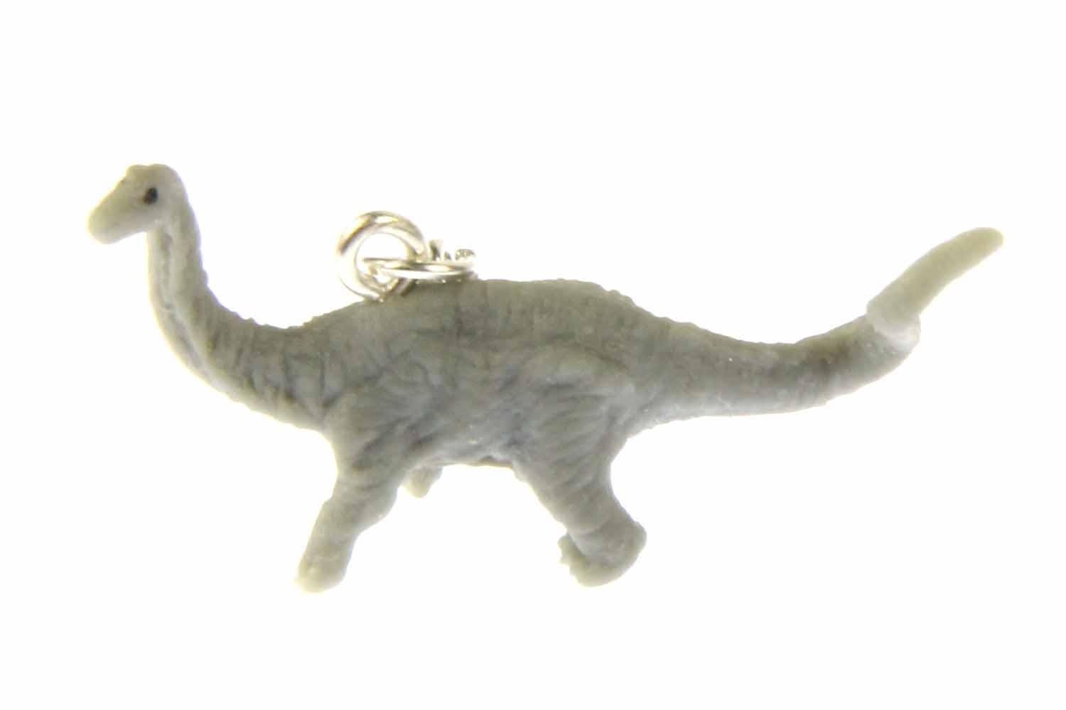 Dinosaurier Diplodocus Charm Dino Miniblings Gummi Pflanzenfresser Grau von Miniblings