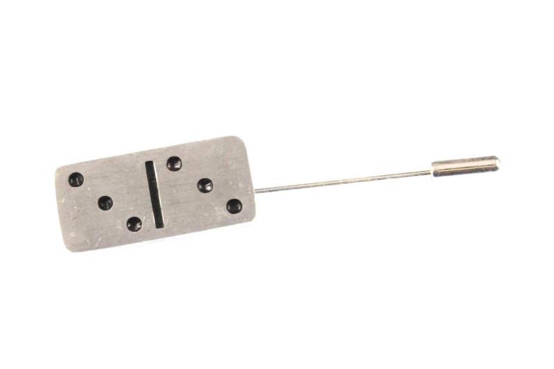 Domino Krawattennadel Miniblings Anstecknadel Pin Anstecker Dominostein Silber von Miniblings