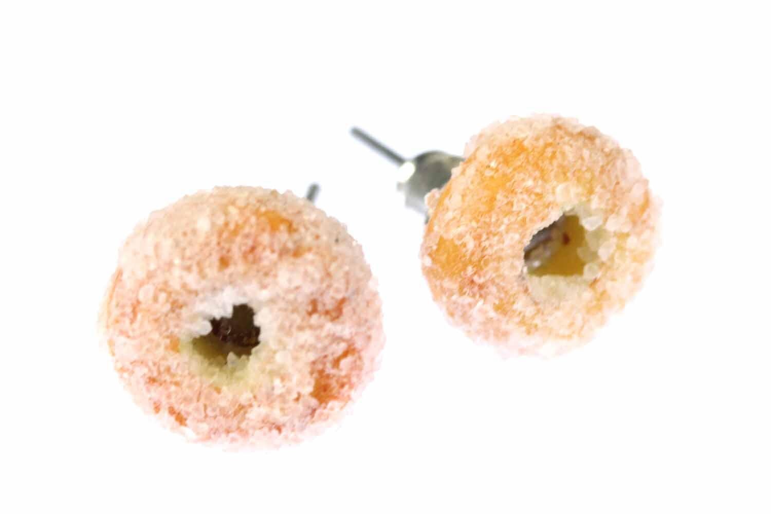 Donut Ohrstecker Miniblings Stecker Ohrringe Donuts Krapfen Keks Zucker 3D von Miniblings