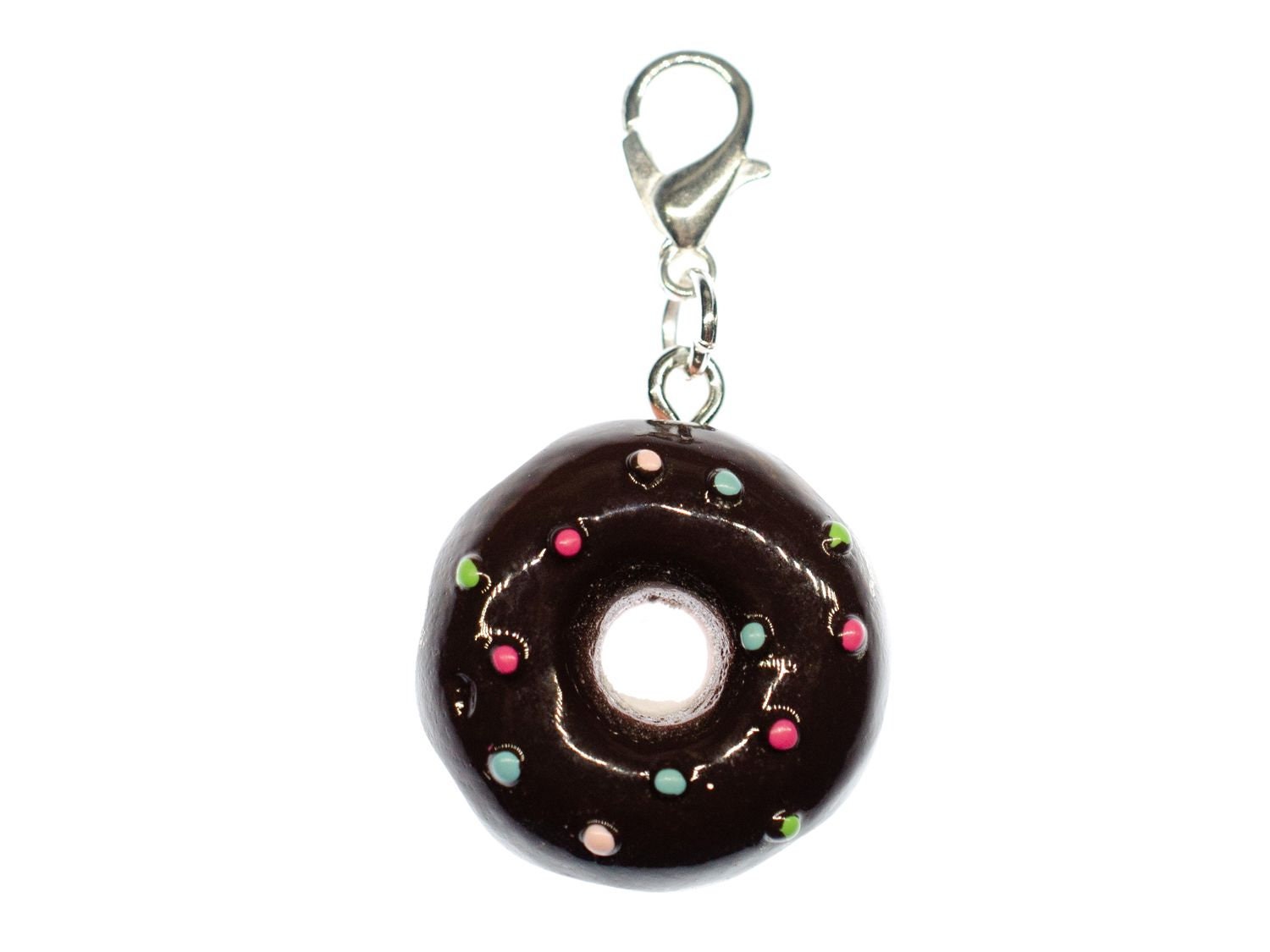 Donut Perlen Charm Zipper Pull Anhänger Bettelanhänger Streusel Usa 23mm Braun von Miniblings