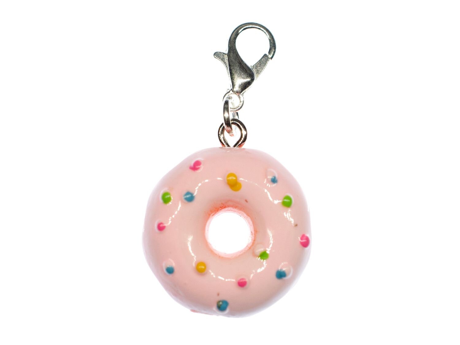 Donut Perlen Charm Zipper Pull Anhänger Bettelanhänger Streusel Usa 23mm Rosa von Miniblings