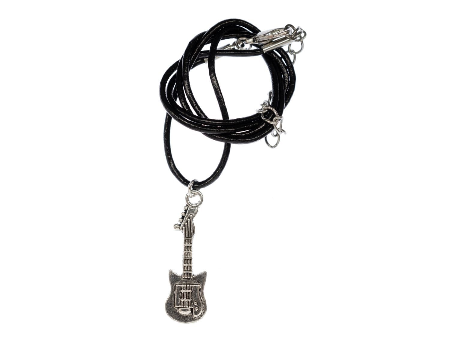 E-Gitarre Kette Halskette Miniblings Gitarrist Musik Musiker Rock Band Leder von Miniblings
