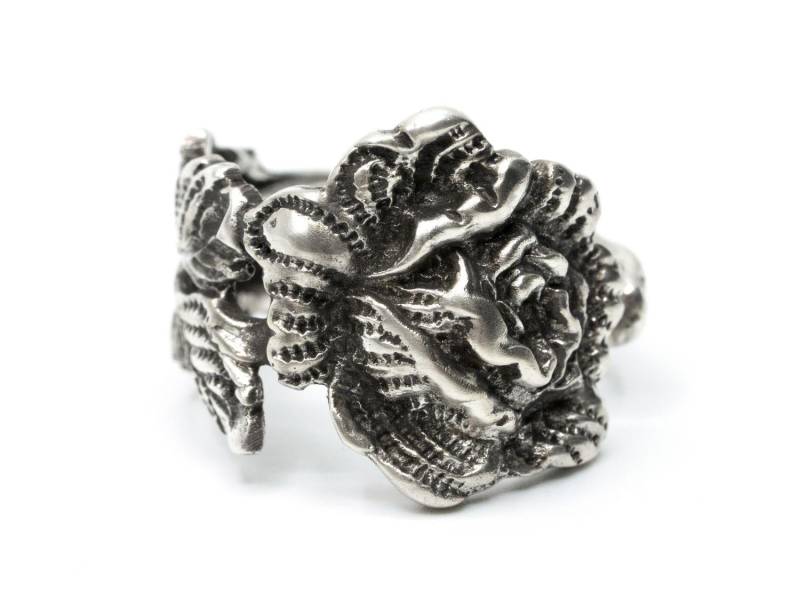 Echtsilber Ring Rose 825Er Sterling Silber Miniblings Besteck Handarbeit Unikat Ab10 von Miniblings