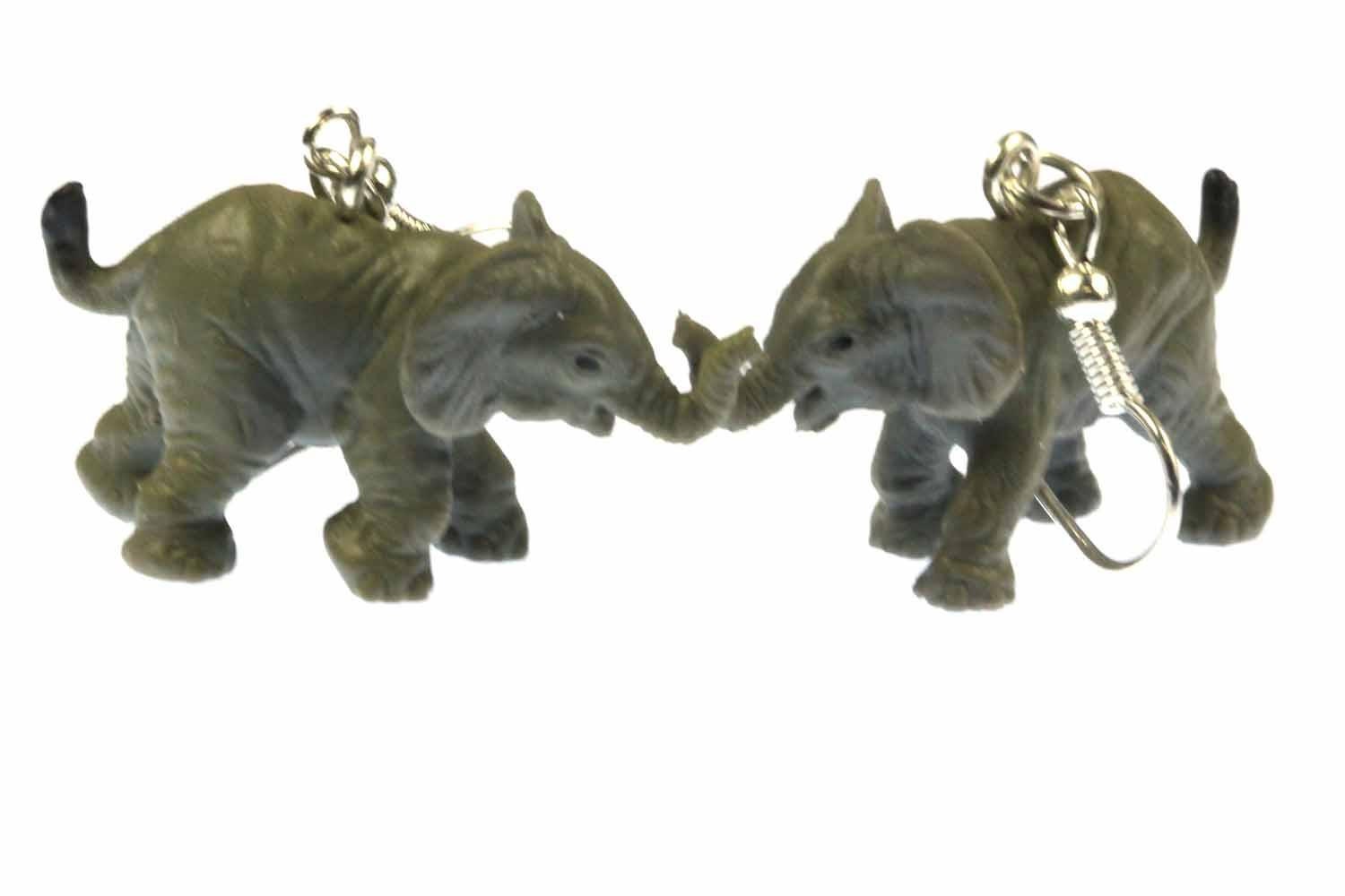 Elefant Ohrringe Elefantenohrringe Miniblings Dickhäuter Benjamin Elephant Gummi von Miniblings