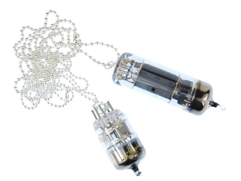 Elektronenstrahlröhre Kette Halskette Miniblings 80cm Röhre Tv Fernseher Birne Radio von Miniblings