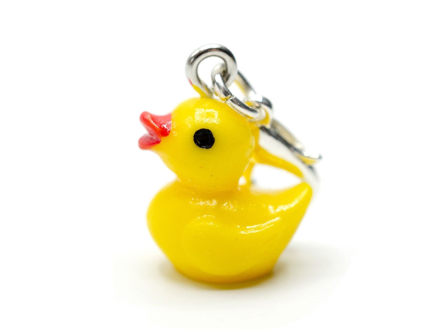 Ente Charm Miniblings Zipper Pull Anhänger Quietschente Quieteentchen Entchen von Miniblings