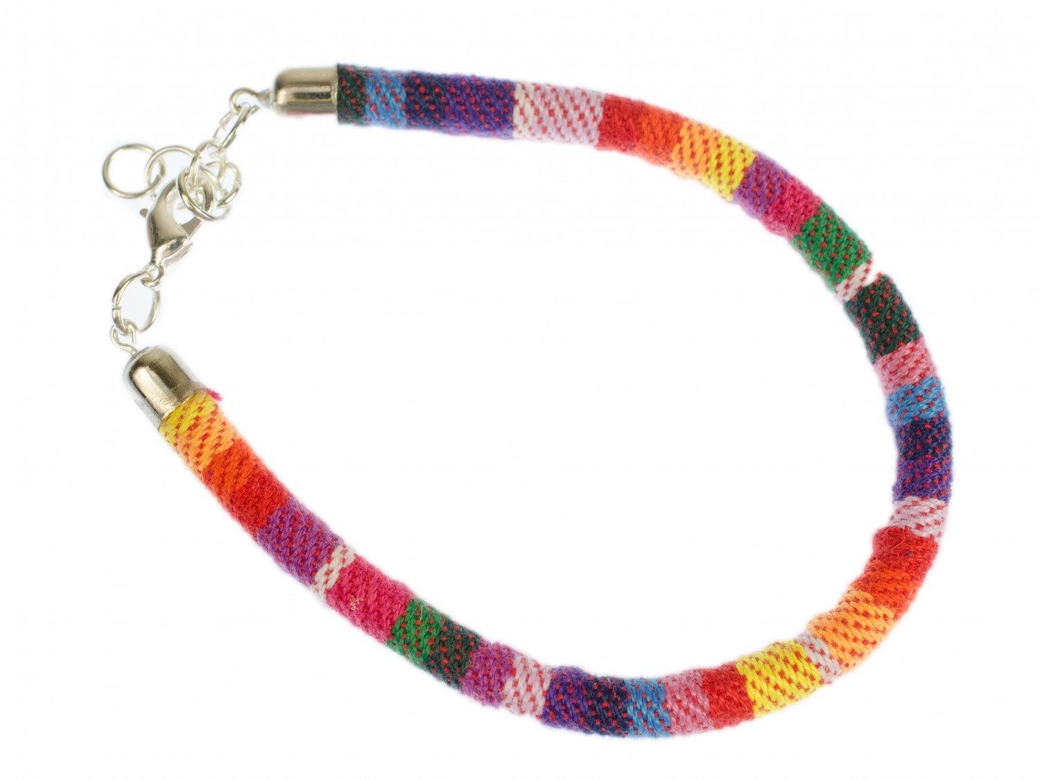 Ethno Armband Bunt Miniblings Band Farben Stoff Multicolor Mexiko Gestreift Peru von Miniblings