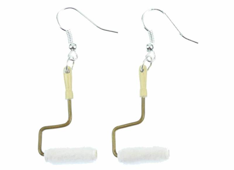 Farbrolle Ohrringe Miniblings Farbroller Malerrolle Maler Umzug Plüsch von Miniblings