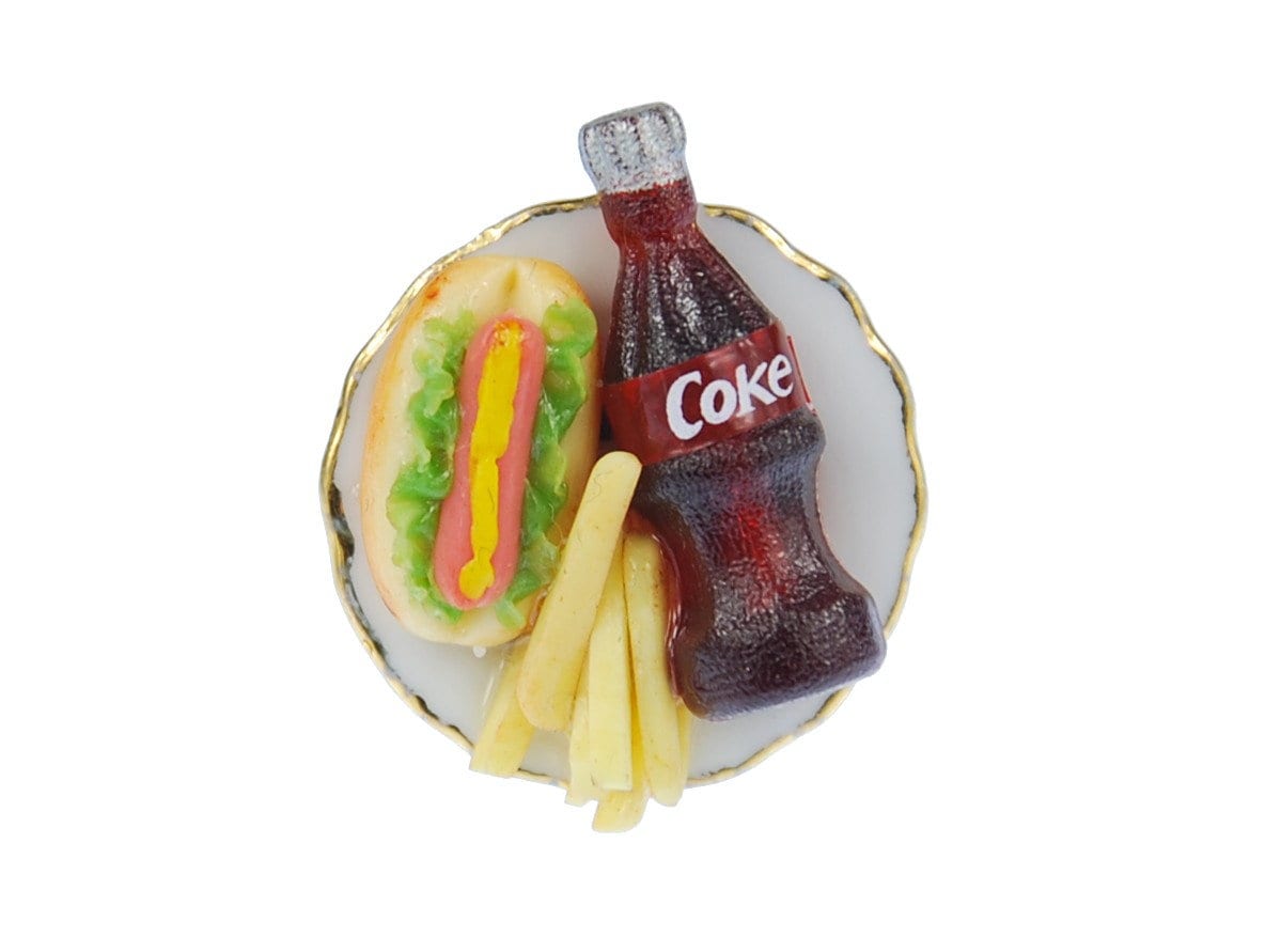 Fast Food Ring Miniblings Fingerring Limo Pommes Hot Dog Essen Limonade von Miniblings