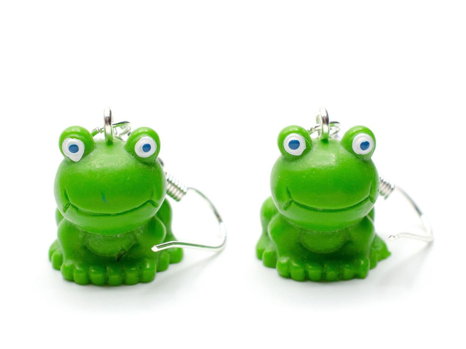 Frosch Ohrringe Miniblings Hänger Froschkönig Märchen Prinzessin Prinz Sitzend von Miniblings