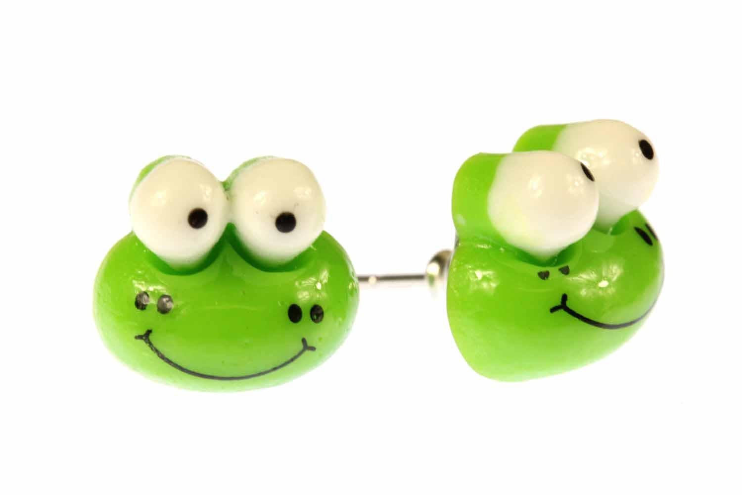 Frosch Ohrstecker Froschstecker Miniblings Stecker Kinderschmuck Frösche Grün von Miniblings