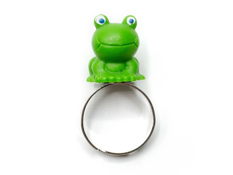 Frosch Ring Miniblings Fingerring Froschkönig Prinzessin Kinderring Sitzend von Miniblings