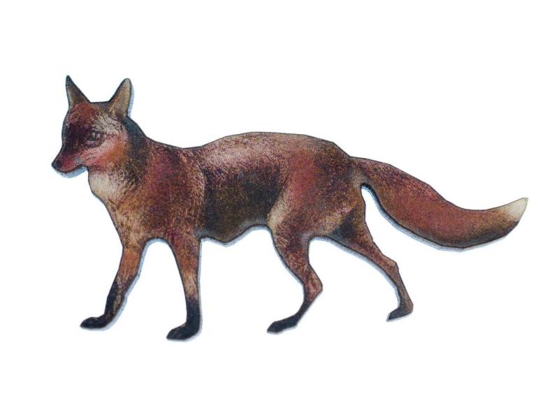 Fuchs Bedruckt Brosche Miniblings Anstecknadel Holz Tier Wald Rotfuchs von Miniblings