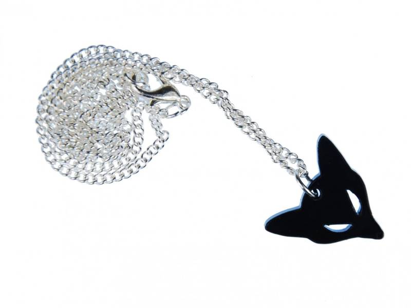 Fuchskopf Kette Fuchs Halskette Miniblings 45cm Wald Rotfuchs Acrylglas Schwarz von Miniblings