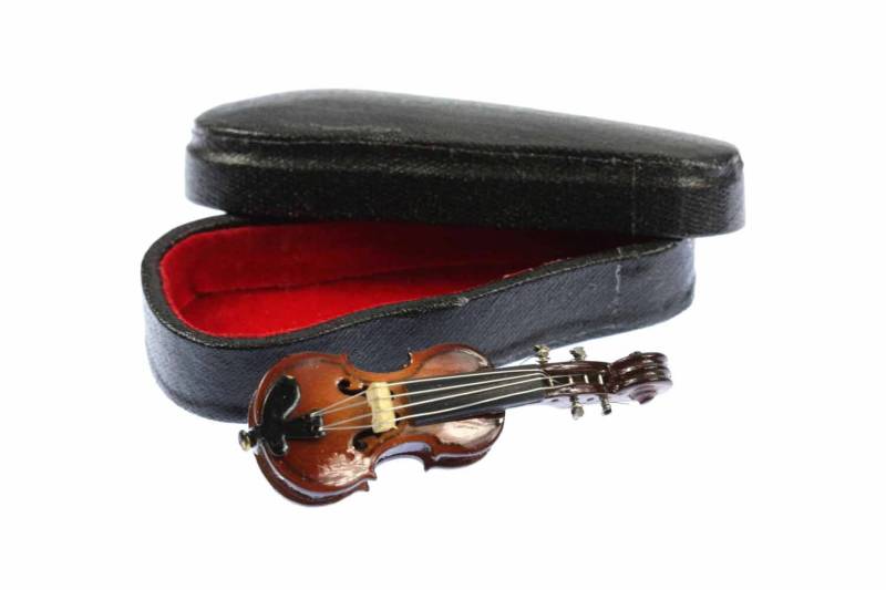 Geige Brosche Geigenbrosche Miniblings Pin Anstecker Anstecknadel Violine + Box von Miniblings