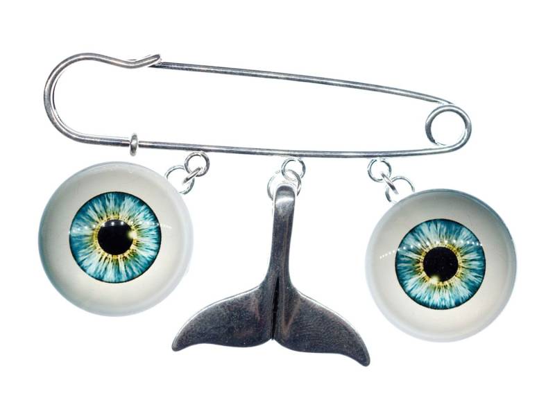 Gesicht Augen Nase Brosche Pin Miniblings Anstecknadel Schnurrbart Moustache von Miniblings